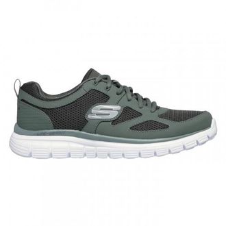 Skechers Heren Burns Agoura Trubuck Leren Trainers (Olijf)