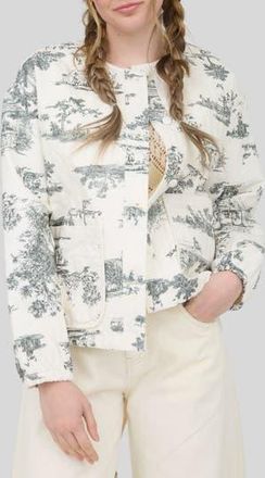 Blu Pepper Quilted Printed Cotton Jacket in Sage at Nordstrom Rack, Size Medium