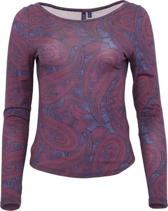 Lords of Harlech Carly Merino Long Sleeve Boatneck Shirt in Badalona Plum at Nordstrom, Size Xx-Large