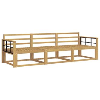 vidaXL Conjunto De Sof&aacute;s De Exterior 3 Pcs Blanco 249,5 X 83 X 73 Cm Vidaxl