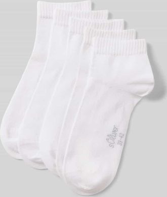 s.Oliver Red Label Socken aus Baumwoll-Mix im 5er-Pack in Weiss, Gr&ouml;&szlig;e 35-38
