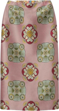 La DoubleJ Pencil Skirt - Dames - Midirokken - Roze - M - Polyester - Rokken