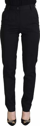 Dolce & Gabbana Black High Waist Skinny Trouser STAFF Womens Pants (Pre-Owned)