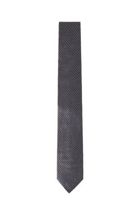 Lanvin Silk Chevron Striped Tie in Grey at Nordstrom