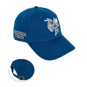 Desert Cactus Georgia Tech University Baseball Hat Yellow Jackets GT Institute of Technology Brimmed Embroirderd Hats Cap Adjustable Cloth Strap Adult (Style D1), B