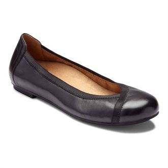 Vionic Womens Caroll Ballet Flat Shoes In Black