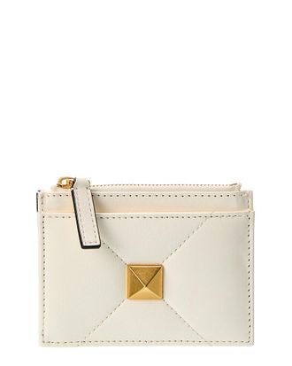 Valentino Roman Stud Leather Card Case