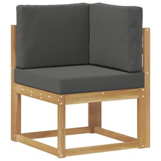vidaXL Sof&aacute; De Esquina Para Exteriores Madera De Acacia S&oacute;lida Blanco Vidaxl