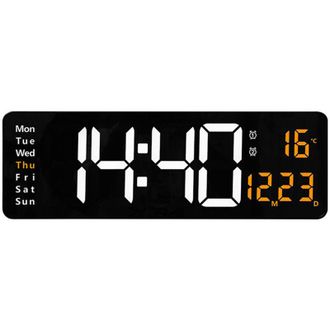 OEM Relojes De Pared Led De Pantalla Grande, Reloj De Pared Digital Para Sala De Estar, Oficina, Aula, Gimnasio, Decoraci&oacute;n De Tiendas (x)-crezuo