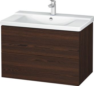 Duravit Duravit L-cube Mueble De Pared, Ancho 820mm, Profundidad 481, 2 Cajones, Se Ajusta A La Pared. Art&iacute;culo 233285, Color: Nogal Cepillado Chapa De Madera