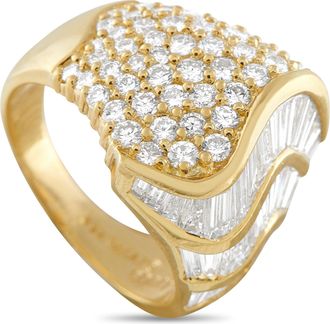 Luxury Bazaar 18K Yellow Gold 3.09ct Diamond Ring MF01-011926