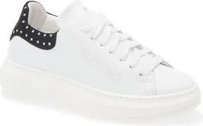 Mario Valentino Fresia Low Top Sneaker in White Black at Nordstrom Rack, Size 6.5