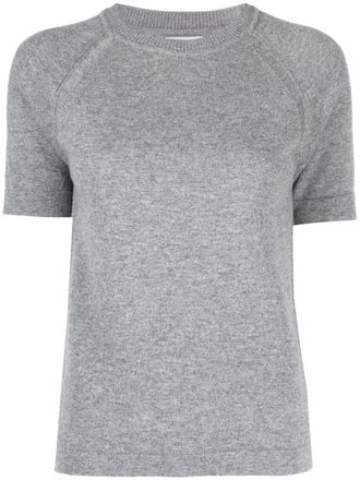 Barrie short-sleeved cashmere top - Grey