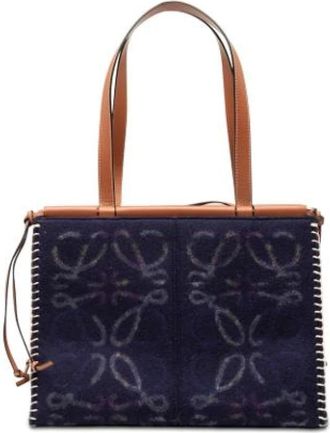 Loewe Pre-owned Tote Bags, female, Blue, Size: ONE SIZE Pre-owned Wool Tote