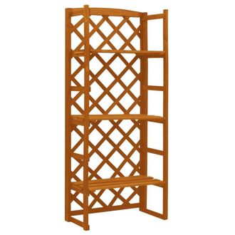 vidaXL Plant Stand with Trellis Orange 23.6x11.8x55.1 Solid Firwood, 314834