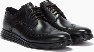 Cole Haan Mens Cole Haan &Oslash;riginalGrand Wingtip Oxford Leather Mens Black Shoes - Size: UK 9.5 / eu 43.5 / us 10.5