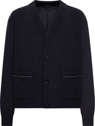 Roberto Collina WOOL CARDIGAN WITH CONTRAST STITCHING - Roberto Collina - Man