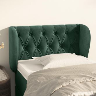 vidaXL Cabecero De Terciopelo Verde Oscuro 83x23x78/88 Cm Vidaxl
