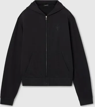 Gucci Cashmere Blend Zip Jacket With Embroidery, Size XXXL, Black, Ready-to-wear