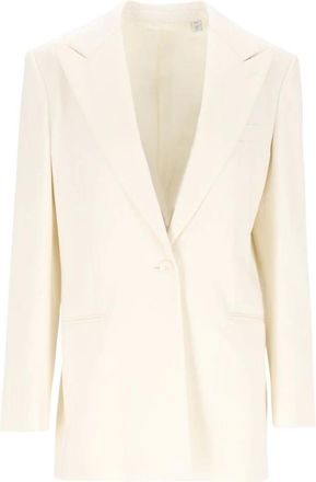Burberry Dames, Jassen, Wit, Maat: M Leer