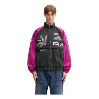 by Parra Owl Meets Rat Racing Jacket - Heren - Jassen - Zwart - Maat: M Katoen