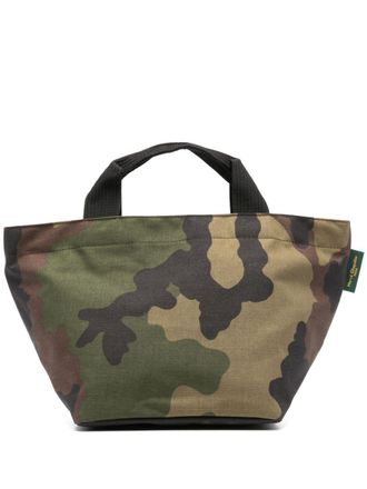Herve Chapelier Shopper met camouflageprint - Groen