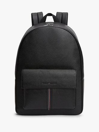 Tommy Hilfiger Flap Pocket Pebble Grain Dome Backpack