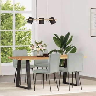 vidaXL Vidaxl - Sillas De Comedor 4 Unidades Terciopelo Gris Claro