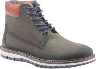 Diba Mens Train Track Leather Shoes In Green