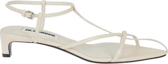 Jil Sander Sandalen met bandjes en spitse neus - Dames - Sandalen met hakken - Beige - 36 EU - Schoenen