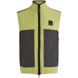Belstaff Mens Ratio Lime Green Gilet Jacket - Size X-Small