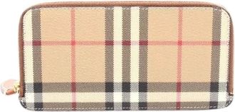 Burberry Pre-owned Wallets, female, Beige, Size: ONE SIZE Pre-owned Leather Wallet