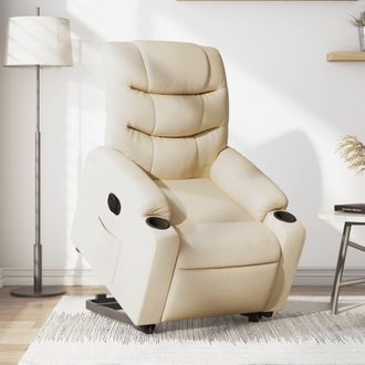 vidaXL Vidaxl - Sill&oacute;n El&eacute;ctrico Reclinable Elevable De Tela Color Crema