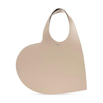 Coperni Tassen, Dames, Beige, ONE Size, Hartvormige Frame Handtas