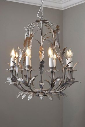 BHS 8 Light Flo Chandelier in Grey