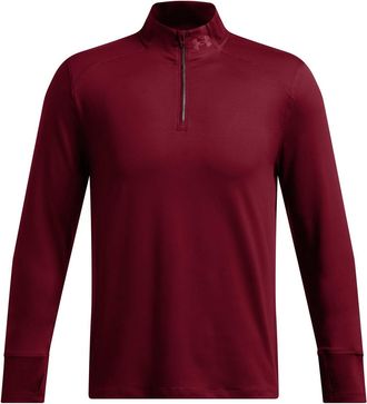 Under Armour Mens Qualifier Run Quarter Zip Red M