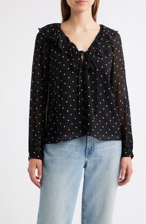 Rails Honora Ruffle Top in Polka Dots at Nordstrom Rack, Size X-Small