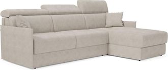 Divani.Store Sof&aacute; esquinero convertible impermeable 232 cm derecho blanco