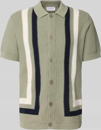 Lindbergh Lindbergh Cardigan mit Kentkragen und Knopfleiste in Oliv, Gr&ouml;&szlig;e XXXL