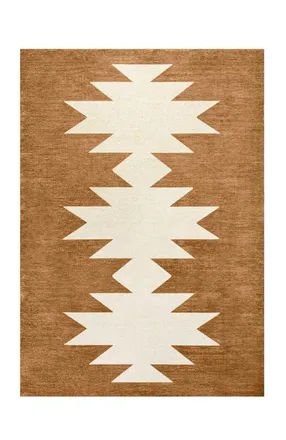 Jonathan Y Designs Chayton Minimalist Geometric Machine-Washable Area Rug in Rustic Terracotta at Nordstrom, Size 4Ft 0In X 6Ft 0In