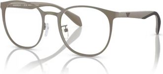Emporio Armani 1148 Vista Rounded Square Metal Frame Eyeglasses with Adjustable Nose Pads