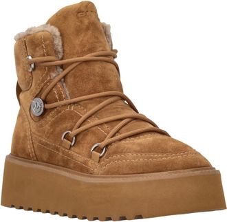Pinko Pinko, Schoenen, Dames, Bruin, 38 EU, Leer, Chunky Platform Enkellaars