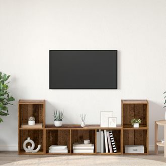 Berkfield Home TV Cabinet Set 3 pcs Brown 107 x 35 x 37 cm Engineered wood