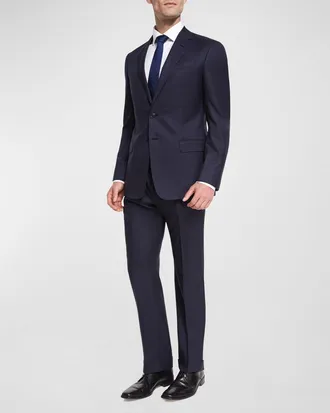 Giorgio Armani Mens Solid Wool Suit