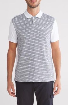 Original Penguin Jacquard Front Cotton Jersey Polo in Bright White at Nordstrom Rack, Size Xx-Large