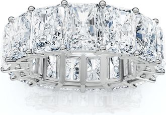 Pompeii3 5Ct Radiant Cut Diamond 14k White Gold Eternity Wedding Ring Lab Grown