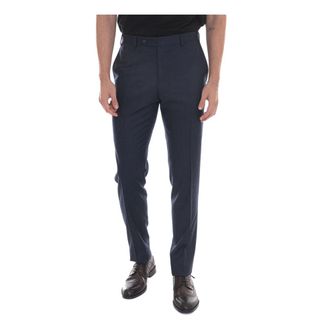 Canali Heren, Broeken, Blauw, Maat: XL Wol