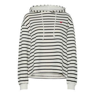 Pieces Gestreepte hoodie, geborduurd hartje