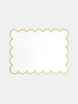 Angela Wickstead Home Diletta Scalloped Linen Placemats (Set of 4)