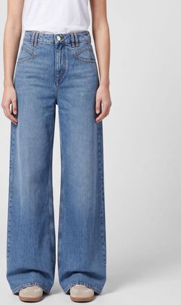 Isabel Marant Jeans wide leg Lemony a vita alta in denim